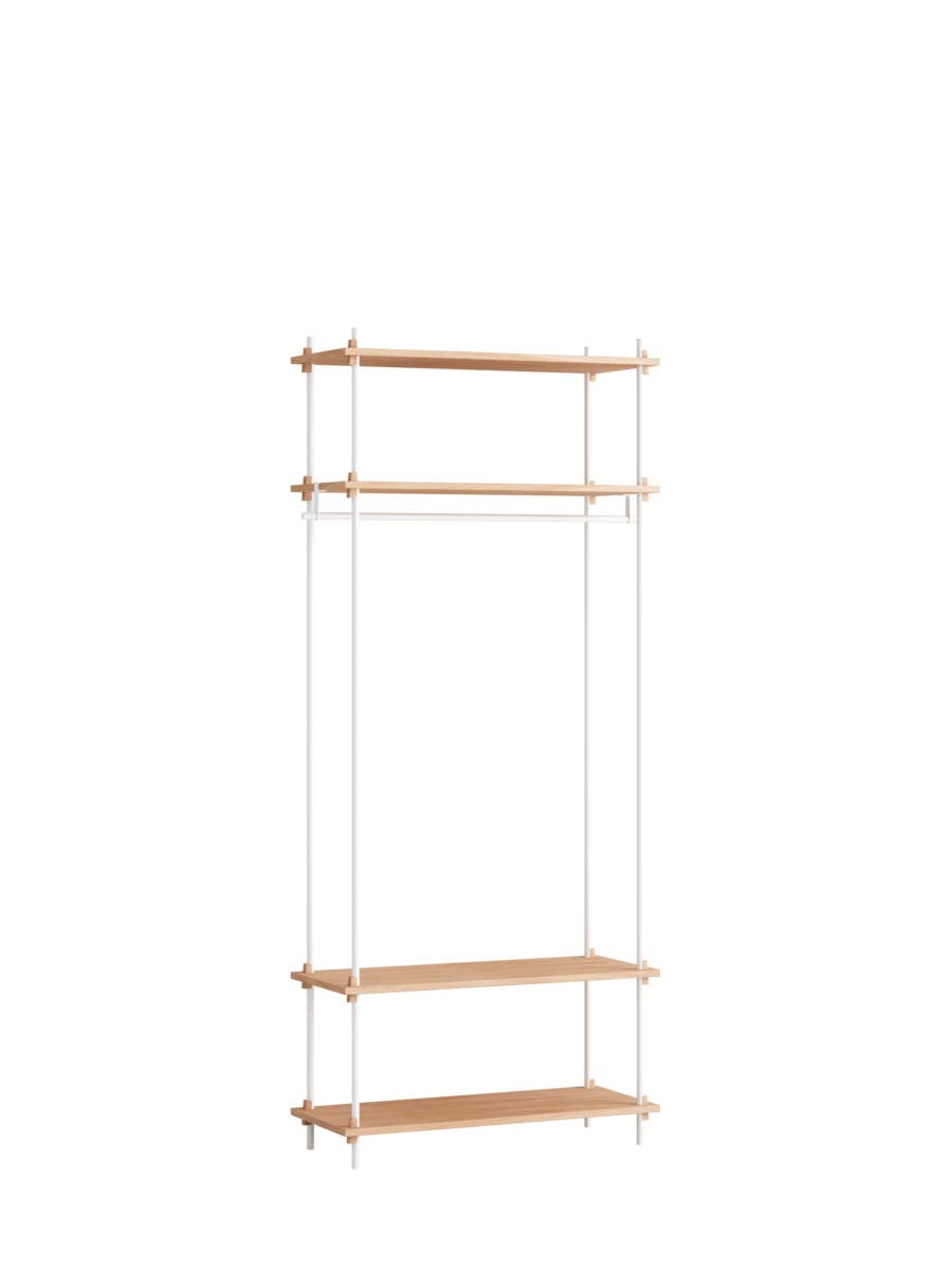 Moebe-Kast systeem - 200 x 85 x 35 cm - S.200.1.F-Wit-Eiken-Kast-Liever Duurzaam