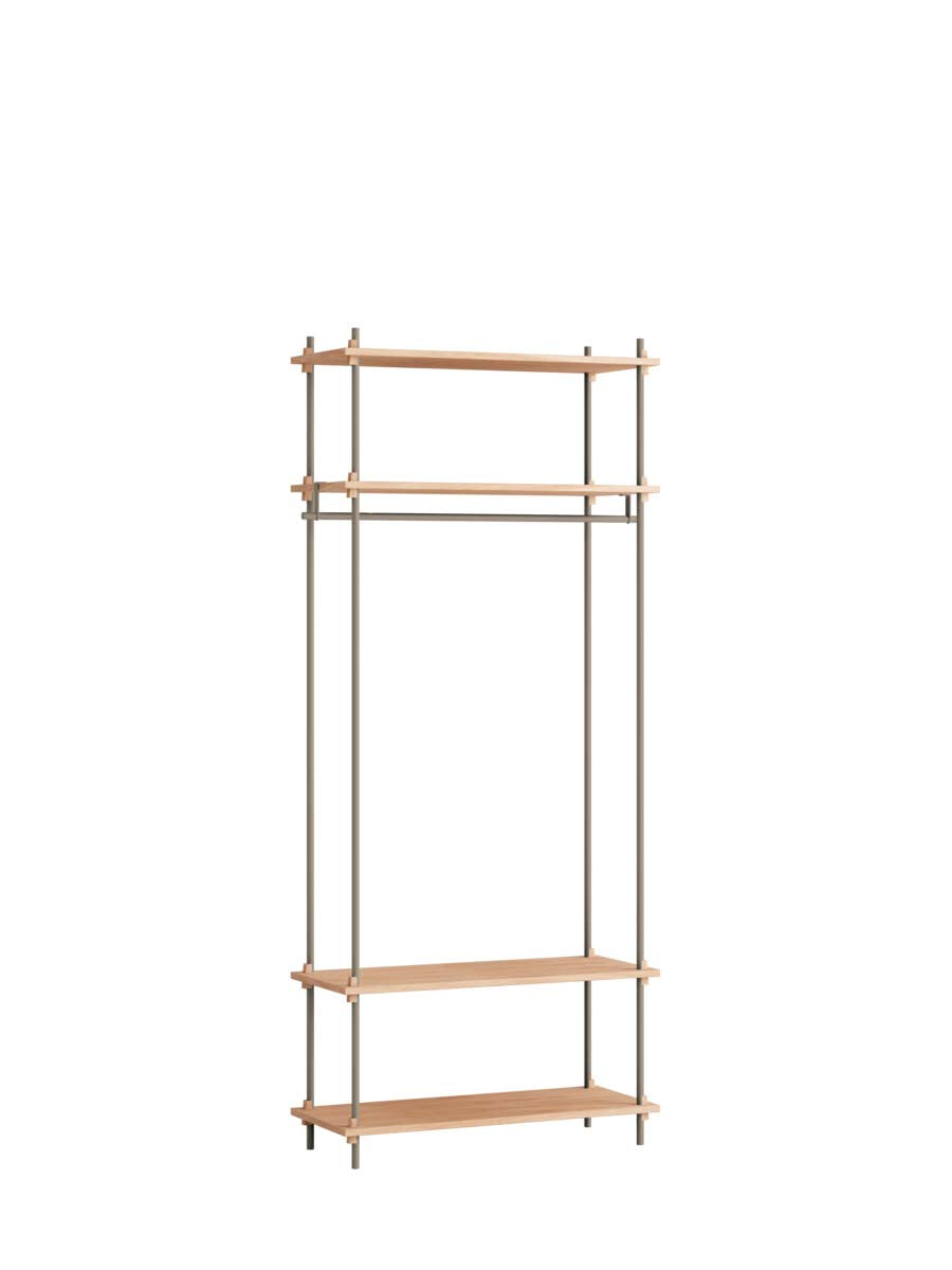 Moebe-Kast systeem - 200 x 85 x 35 cm - S.200.1.F-Warm grijs-Eiken-Kast-Liever Duurzaam
