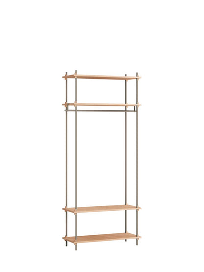 Moebe-Kast systeem - 200 x 85 x 35 cm - S.200.1.F-Warm grijs-Eiken-Kast-Liever Duurzaam
