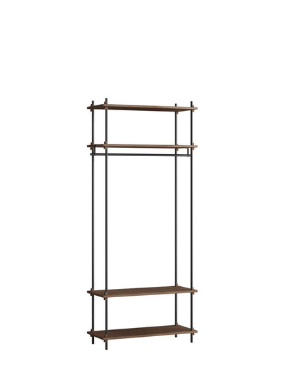 Moebe-Kast systeem - 200 x 85 x 35 cm - S.200.1.F-Zwart-Gerookt eiken-Kast-Liever Duurzaam