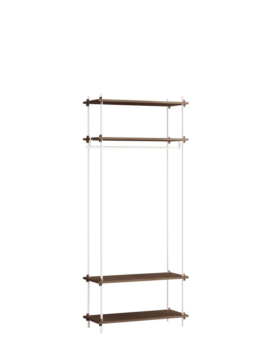 Moebe-Kast systeem - 200 x 85 x 35 cm - S.200.1.F-Wit-Gerookt eiken-Kast-Liever Duurzaam