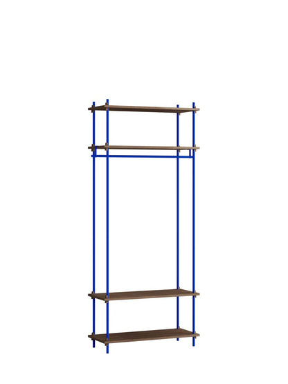 Moebe-Kast systeem - 200 x 85 x 35 cm - S.200.1.F-Diep blauw-Gerookt eiken-Kast-Liever Duurzaam