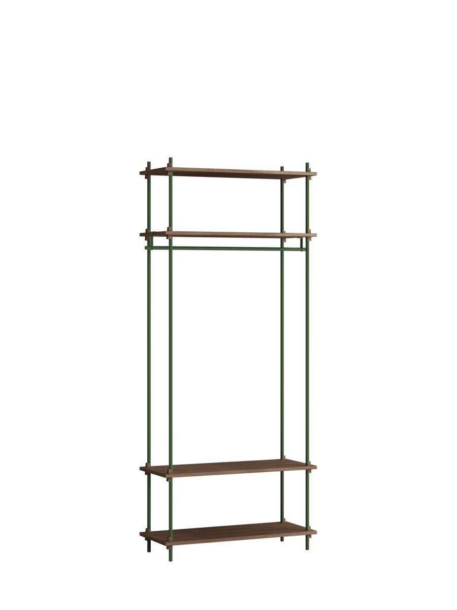 Moebe-Kast systeem - 200 x 85 x 35 cm - S.200.1.F-Dennen groen-Gerookt eiken-Kast-Liever Duurzaam