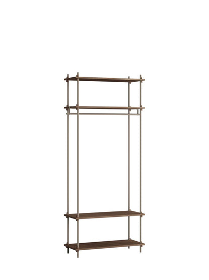 Moebe-Kast systeem - 200 x 85 x 35 cm - S.200.1.F-Warm grijs-Gerookt eiken-Kast-Liever Duurzaam