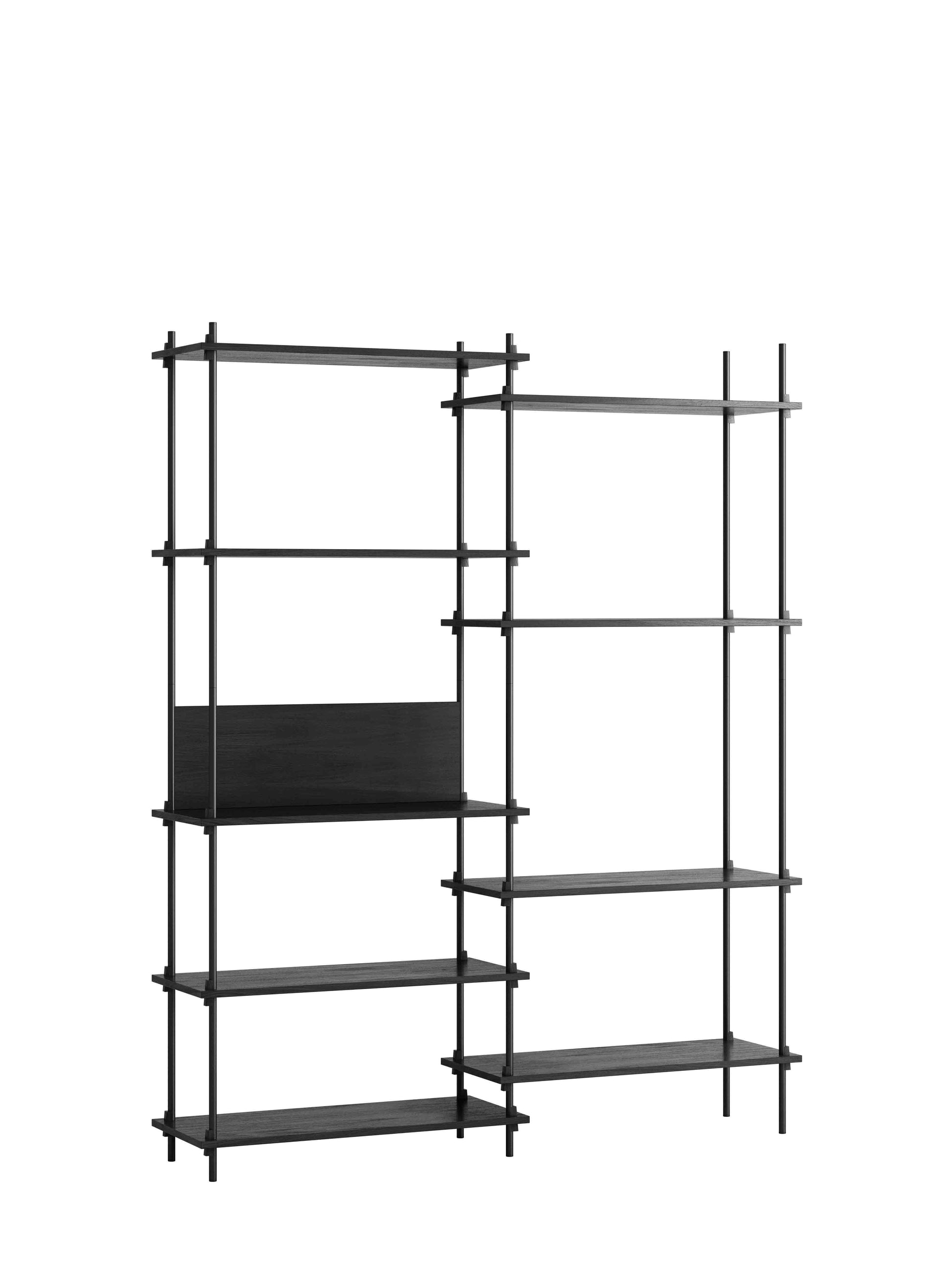 Moebe-Kast systeem - 200 x 163 x 35 cm - S.200.2.A-Zwart-Zwart-Kast-Liever Duurzaam