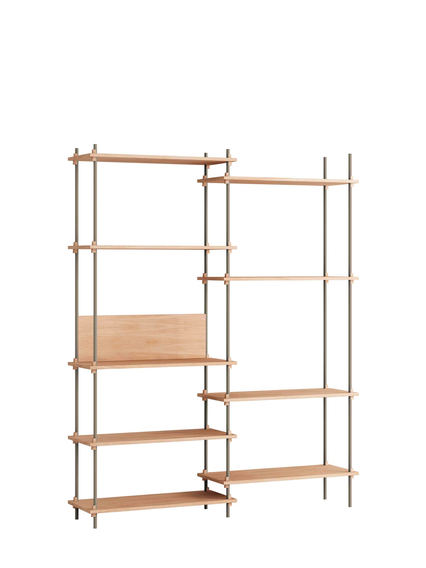 Moebe-Kast systeem - 200 x 163 x 35 cm - S.200.2.A-Warm grijs-Eiken-Kast-Liever Duurzaam