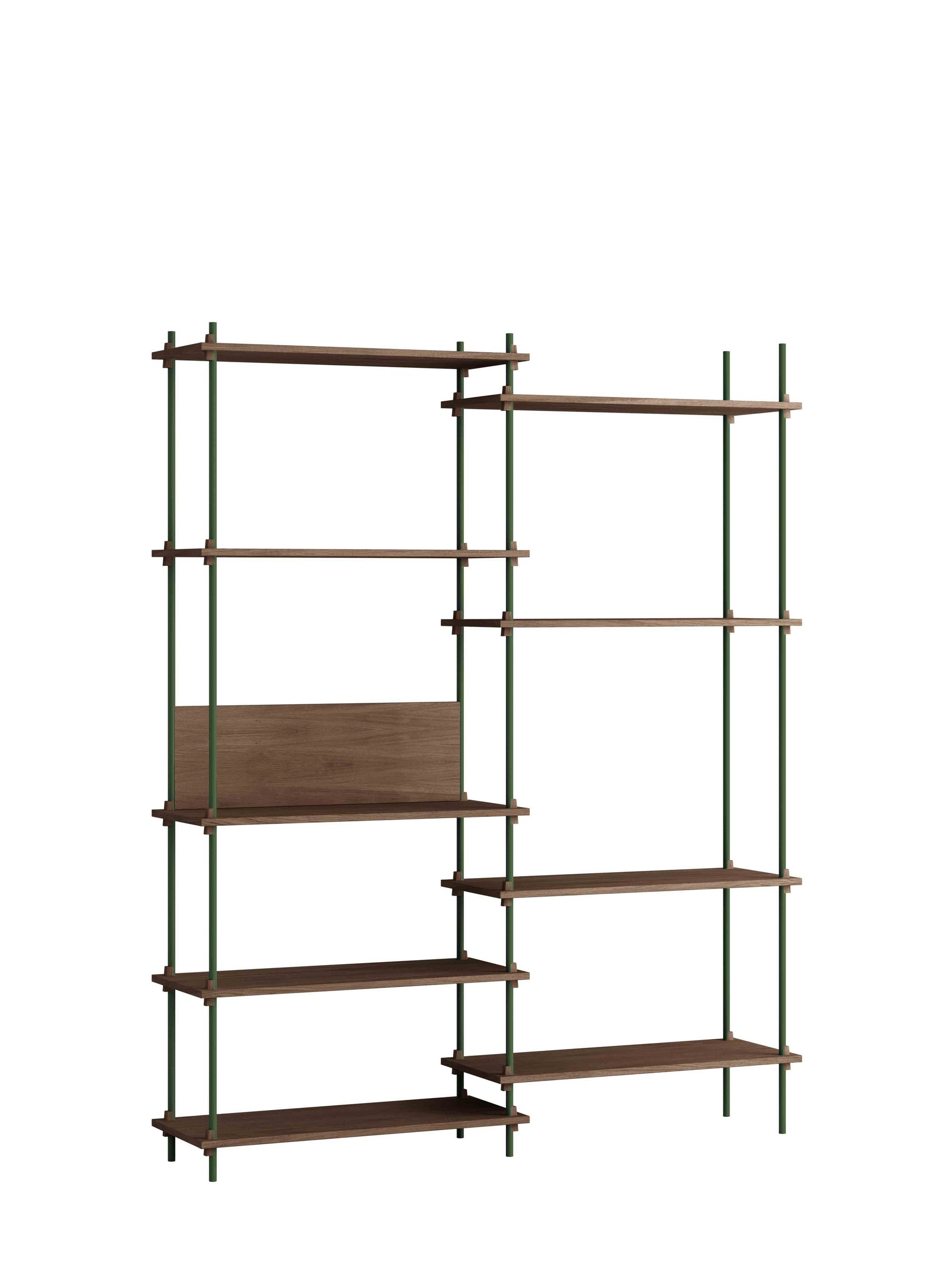 Moebe-Kast systeem - 200 x 163 x 35 cm - S.200.2.A-Dennen groen-Gerookt eiken-Kast-Liever Duurzaam