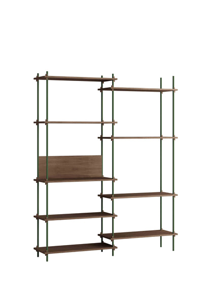 Moebe-Kast systeem - 200 x 163 x 35 cm - S.200.2.A-Dennen groen-Gerookt eiken-Kast-Liever Duurzaam