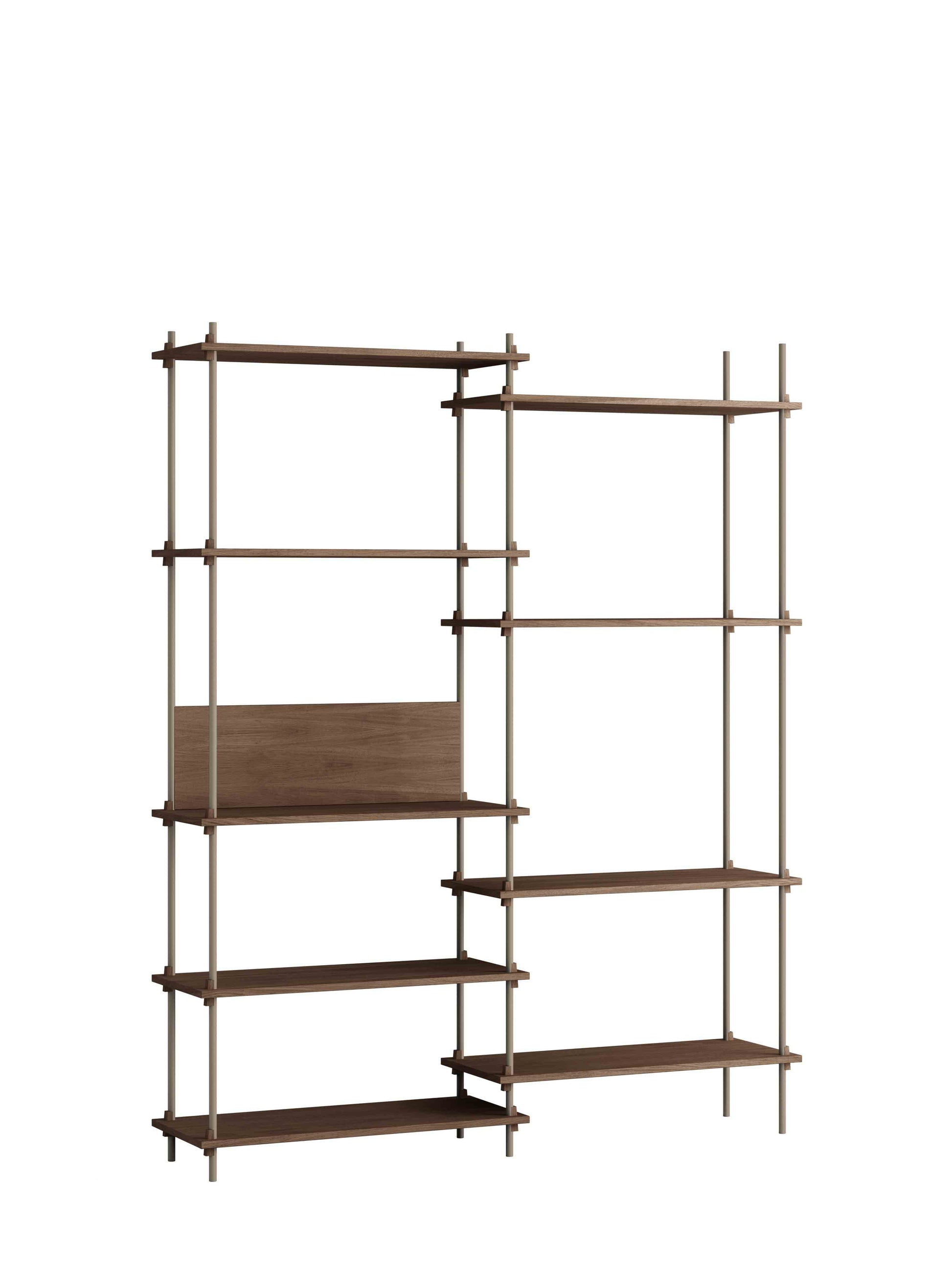 Moebe-Kast systeem - 200 x 163 x 35 cm - S.200.2.A-Warm grijs-Gerookt eiken-Kast-Liever Duurzaam