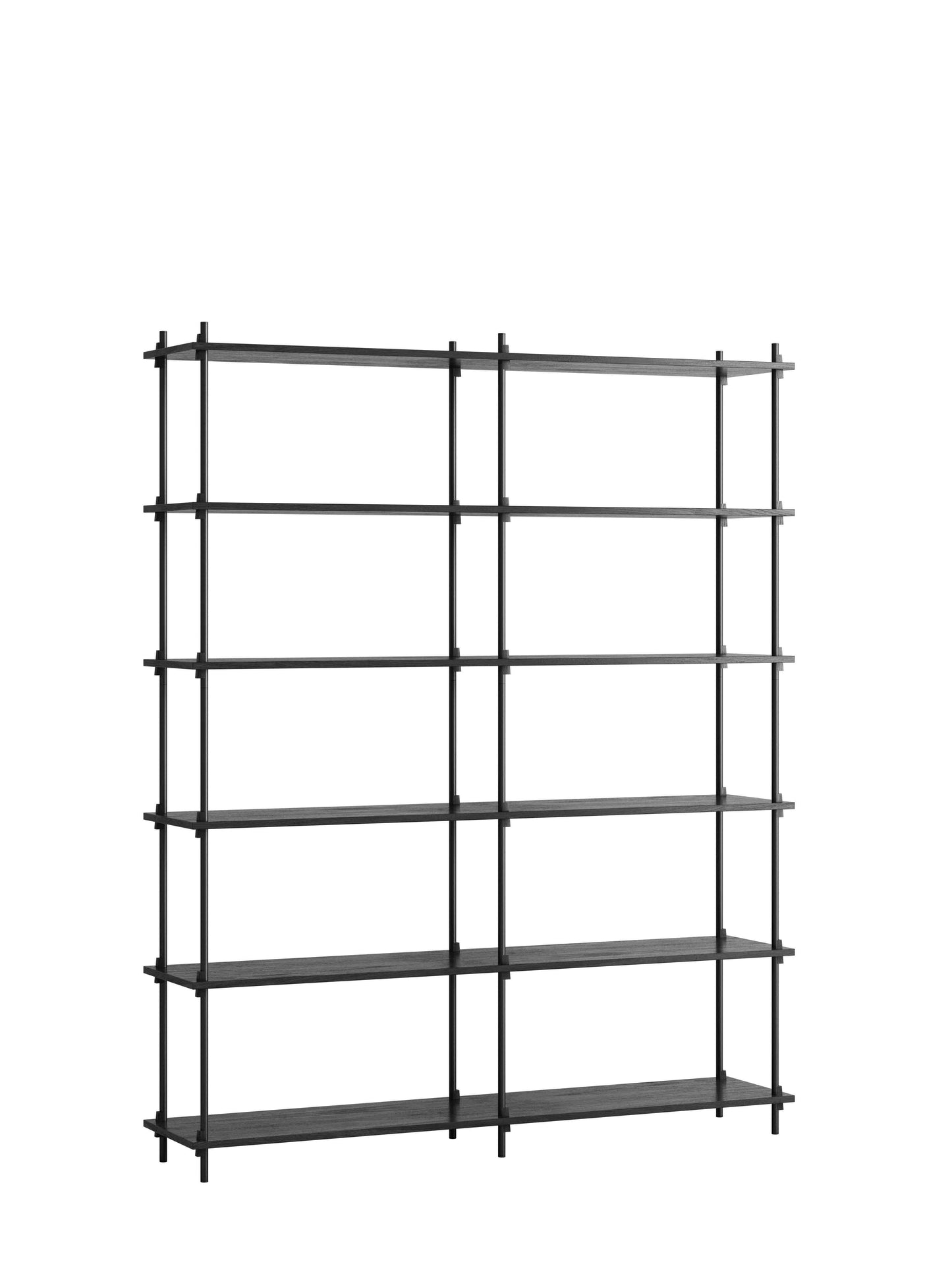 Moebe-Kast systeem - 200 x 163 x 35 cm - S.200.2.B-Zwart-Zwart-Kast-Liever Duurzaam