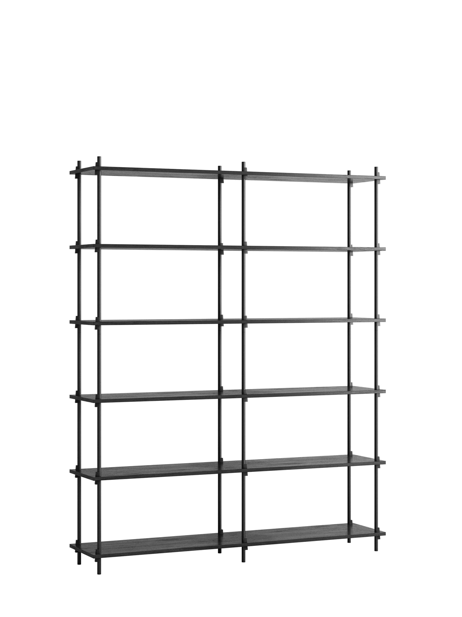 Moebe-Kast systeem - 200 x 163 x 35 cm - S.200.2.B-Zwart-Zwart-Kast-Liever Duurzaam