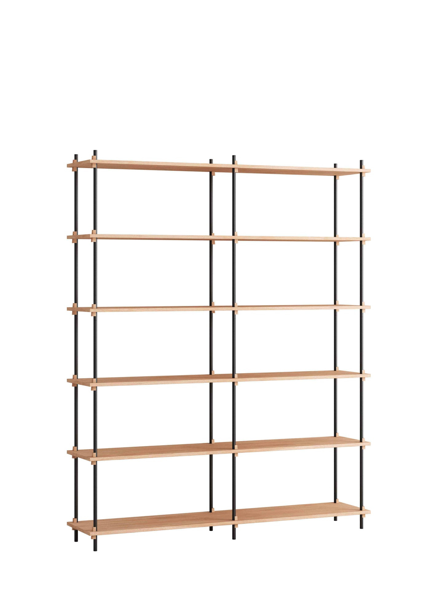 Moebe-Kast systeem - 200 x 163 x 35 cm - S.200.2.B-Zwart-Eiken-Kast-Liever Duurzaam