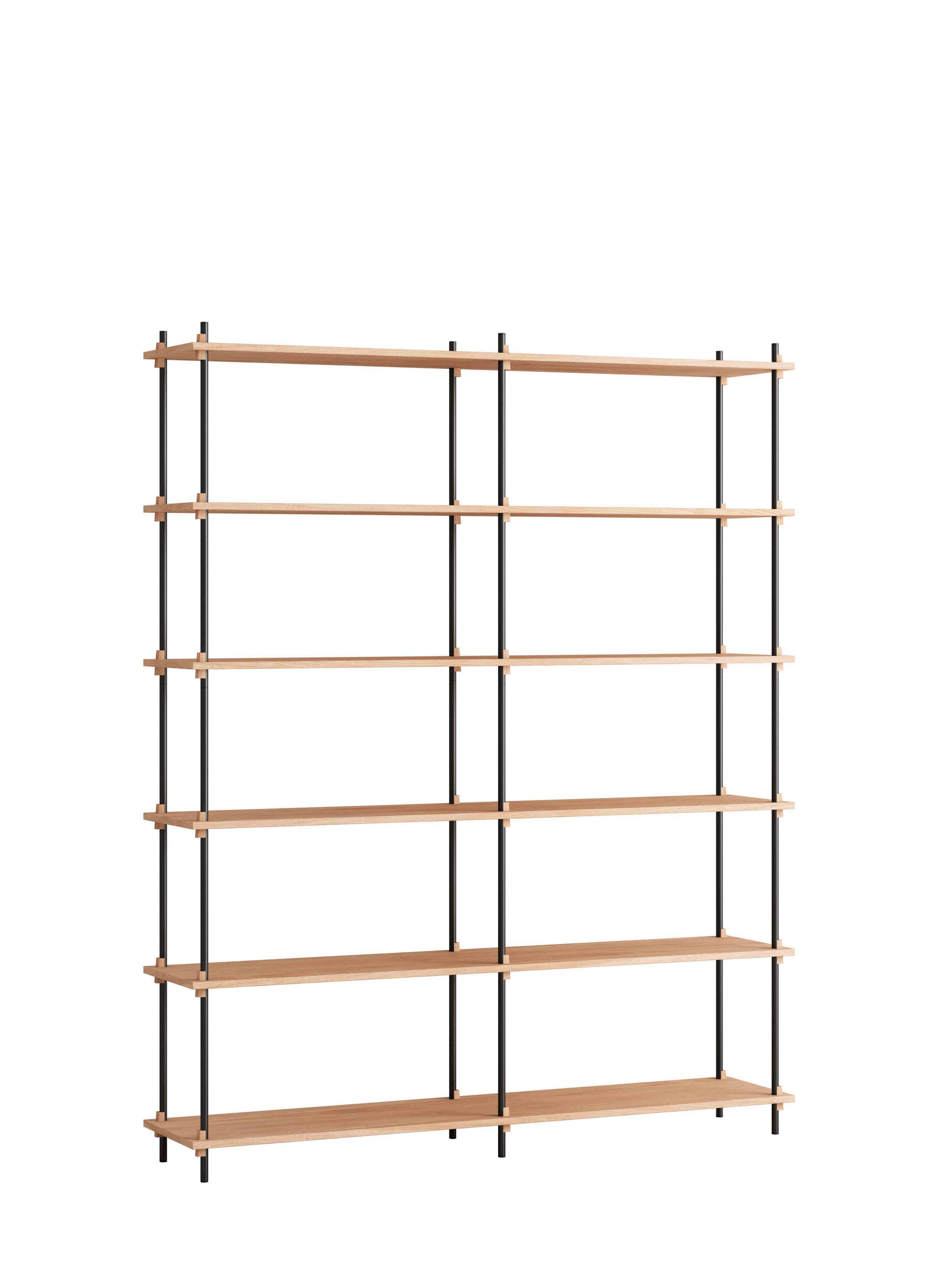 Moebe-Kast systeem - 200 x 163 x 35 cm - S.200.2.B-Zwart-Eiken-Kast-Liever Duurzaam