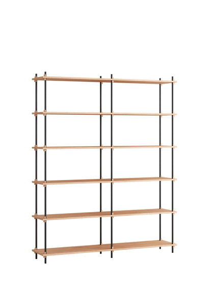 Moebe-Kast systeem - 200 x 163 x 35 cm - S.200.2.B-Zwart-Eiken-Kast-Liever Duurzaam