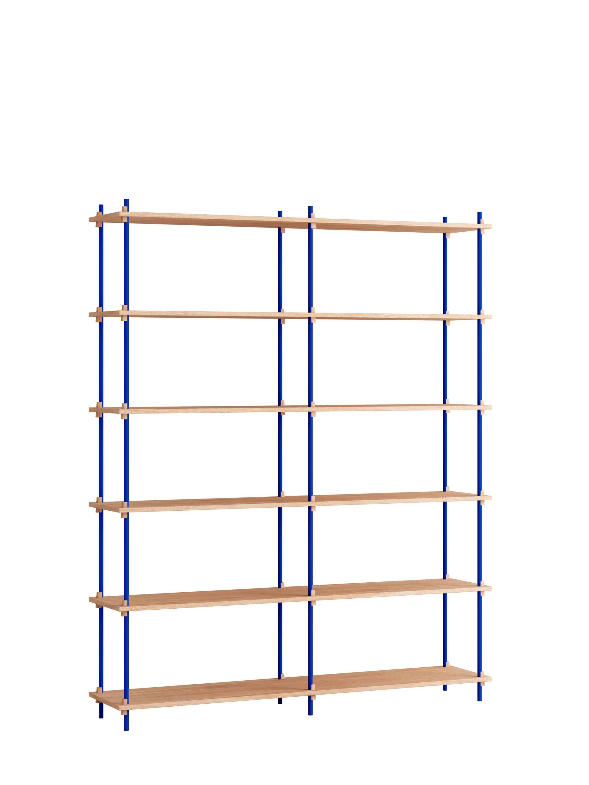 Moebe-Kast systeem - 200 x 163 x 35 cm - S.200.2.B-Diep blauw-Eiken-Kast-Liever Duurzaam
