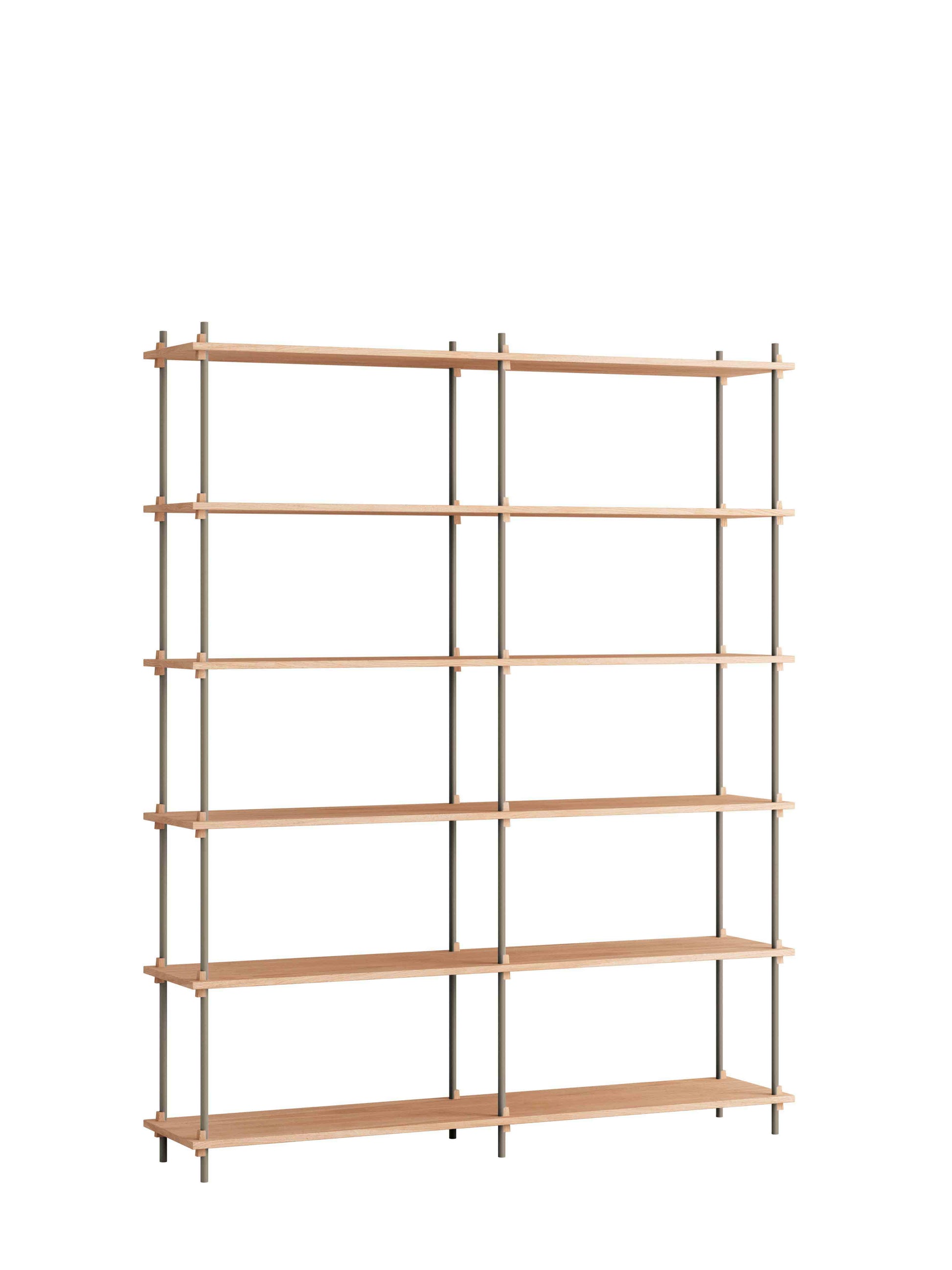 Moebe-Kast systeem - 200 x 163 x 35 cm - S.200.2.B-Warm grijs-Eiken-Kast-Liever Duurzaam