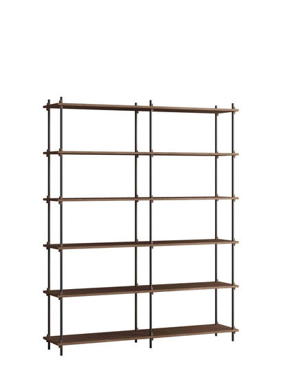 Moebe-Kast systeem - 200 x 163 x 35 cm - S.200.2.B-Zwart-Gerookt eiken-Kast-Liever Duurzaam