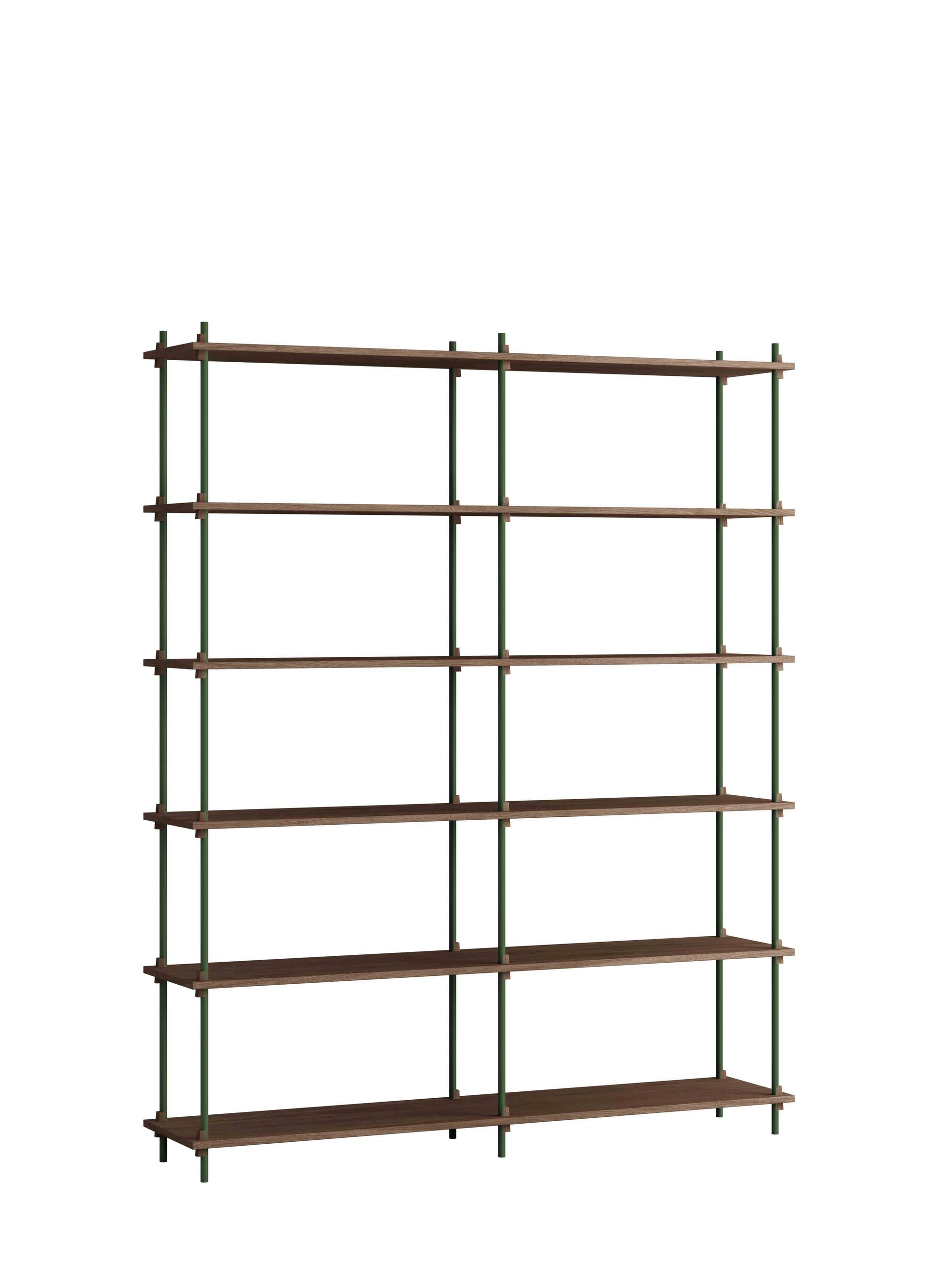 Moebe-Kast systeem - 200 x 163 x 35 cm - S.200.2.B-Dennen groen-Gerookt eiken-Kast-Liever Duurzaam