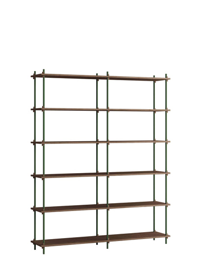 Moebe-Kast systeem - 200 x 163 x 35 cm - S.200.2.B-Dennen groen-Gerookt eiken-Kast-Liever Duurzaam