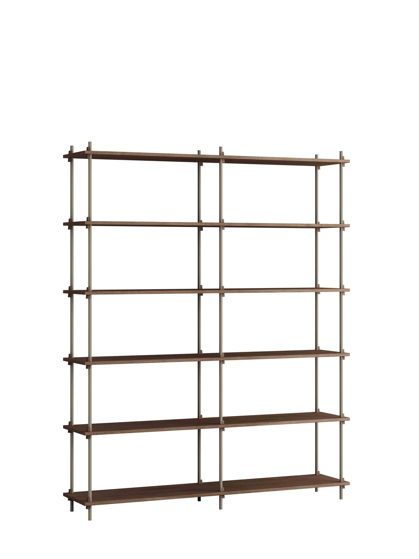 Moebe-Kast systeem - 200 x 163 x 35 cm - S.200.2.B-Warm grijs-Gerookt eiken-Kast-Liever Duurzaam