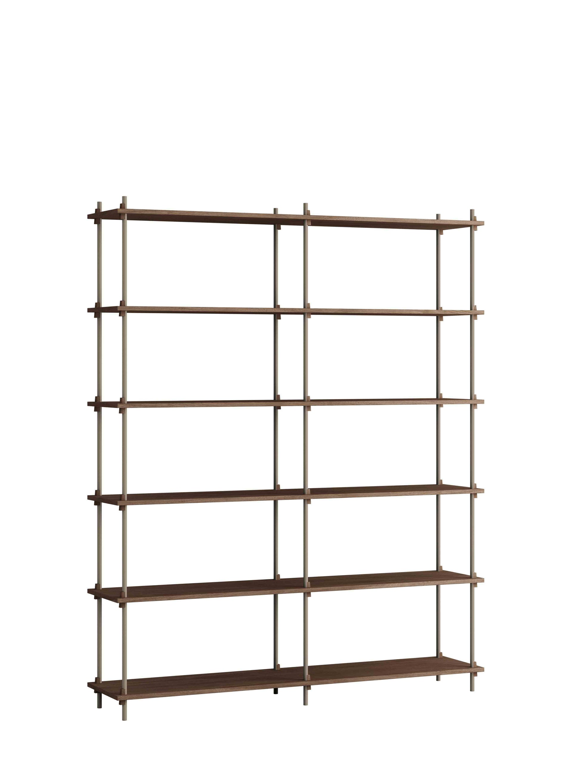 Moebe-Kast systeem - 200 x 163 x 35 cm - S.200.2.B-Warm grijs-Gerookt eiken-Kast-Liever Duurzaam