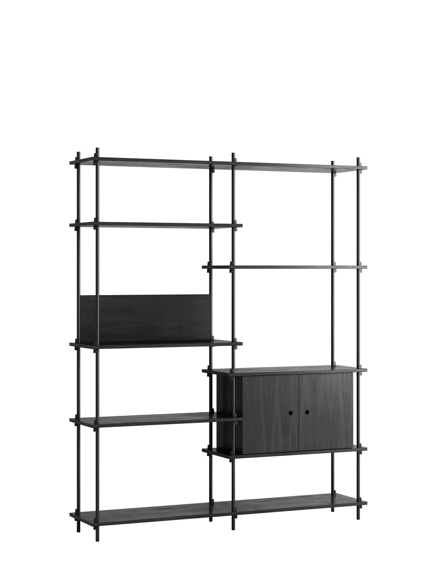Moebe-Kast systeem - 200 x 163 x 35 cm - S.200.2.C-Zwart-Zwart-Kast-Liever Duurzaam
