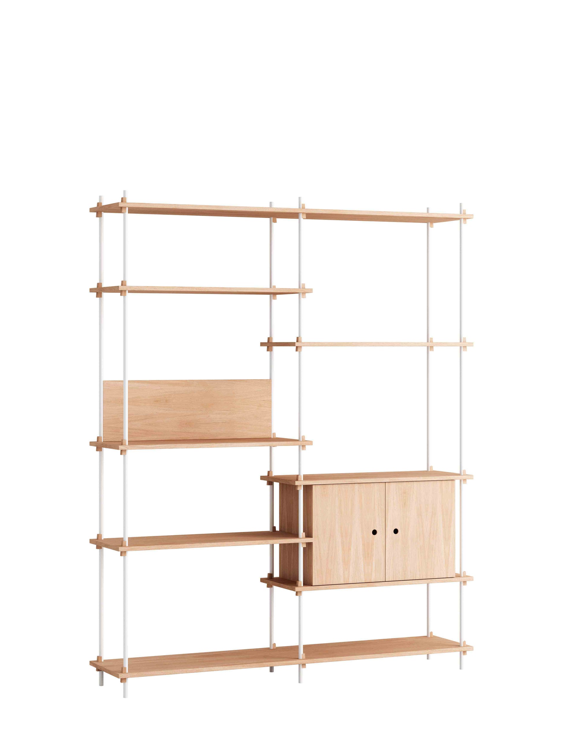 Moebe-Kast systeem - 200 x 163 x 35 cm - S.200.2.C-Wit-Eiken-Kast-Liever Duurzaam