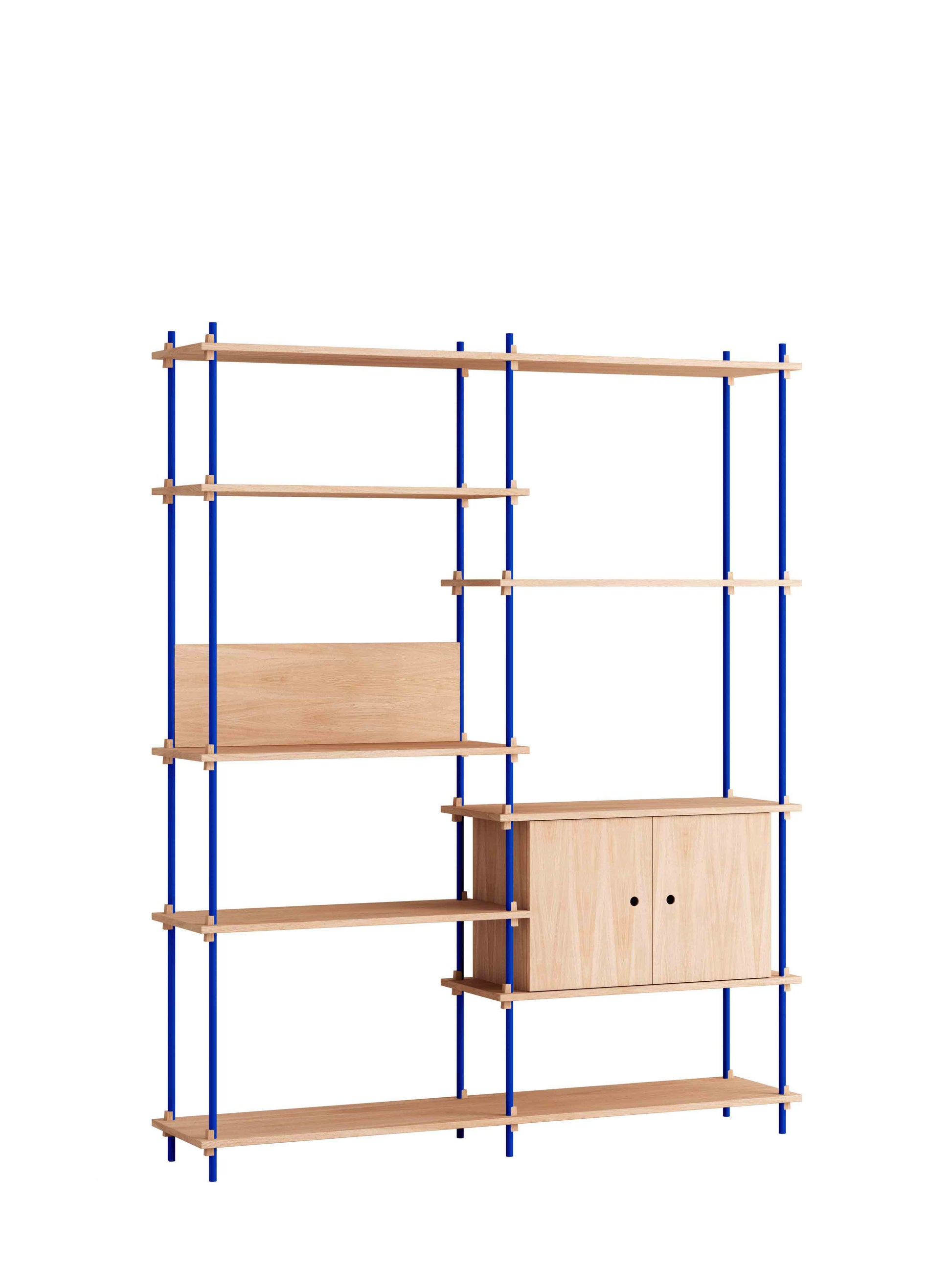 Moebe-Kast systeem - 200 x 163 x 35 cm - S.200.2.C-Diep blauw-Eiken-Kast-Liever Duurzaam
