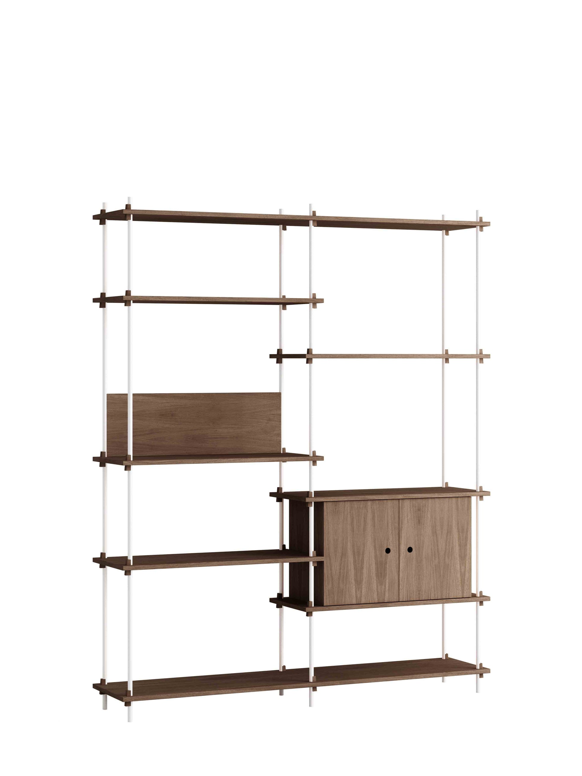Moebe-Kast systeem - 200 x 163 x 35 cm - S.200.2.C-Wit-Gerookt eiken-Kast-Liever Duurzaam