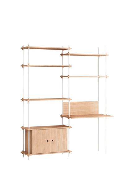 Moebe-Kast systeem - 200 x 163 x 35 cm - S.200.2.E-Wit-Eiken-Kast-Liever Duurzaam