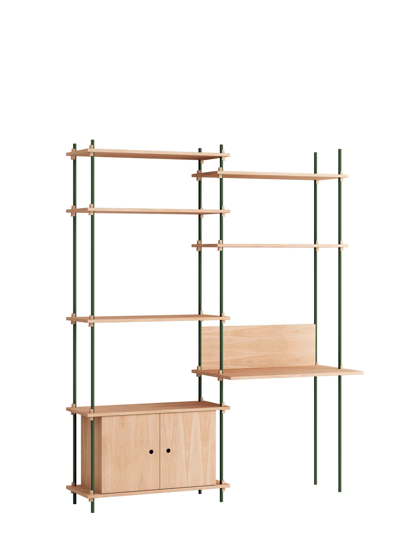 Moebe-Kast systeem - 200 x 163 x 35 cm - S.200.2.E-Dennen groen-Eiken-Kast-Liever Duurzaam