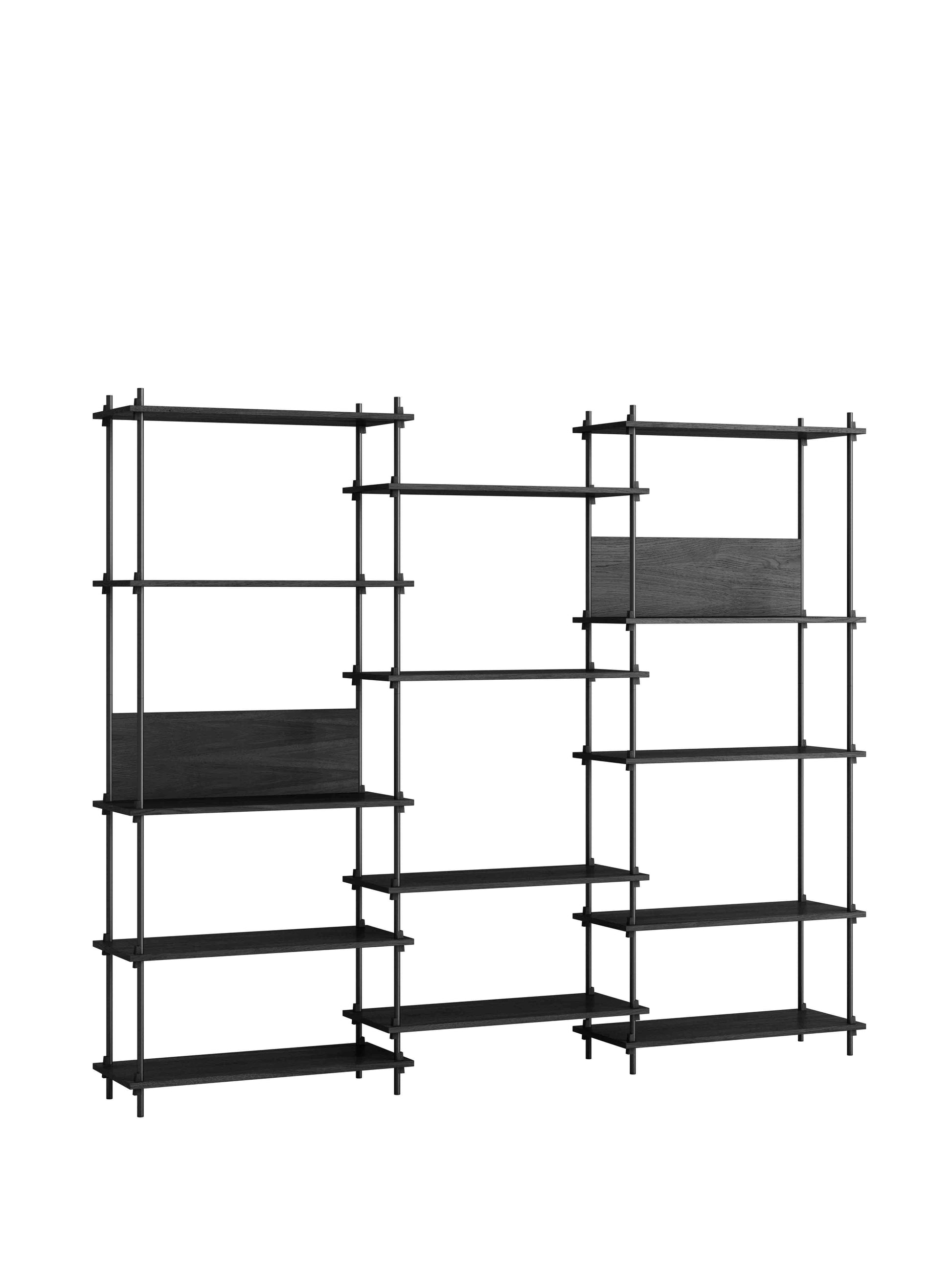 Moebe-Kast systeem - 200 x 240 x 35 cm - S.200.3.A-Zwart-Zwart-Kast-Liever Duurzaam