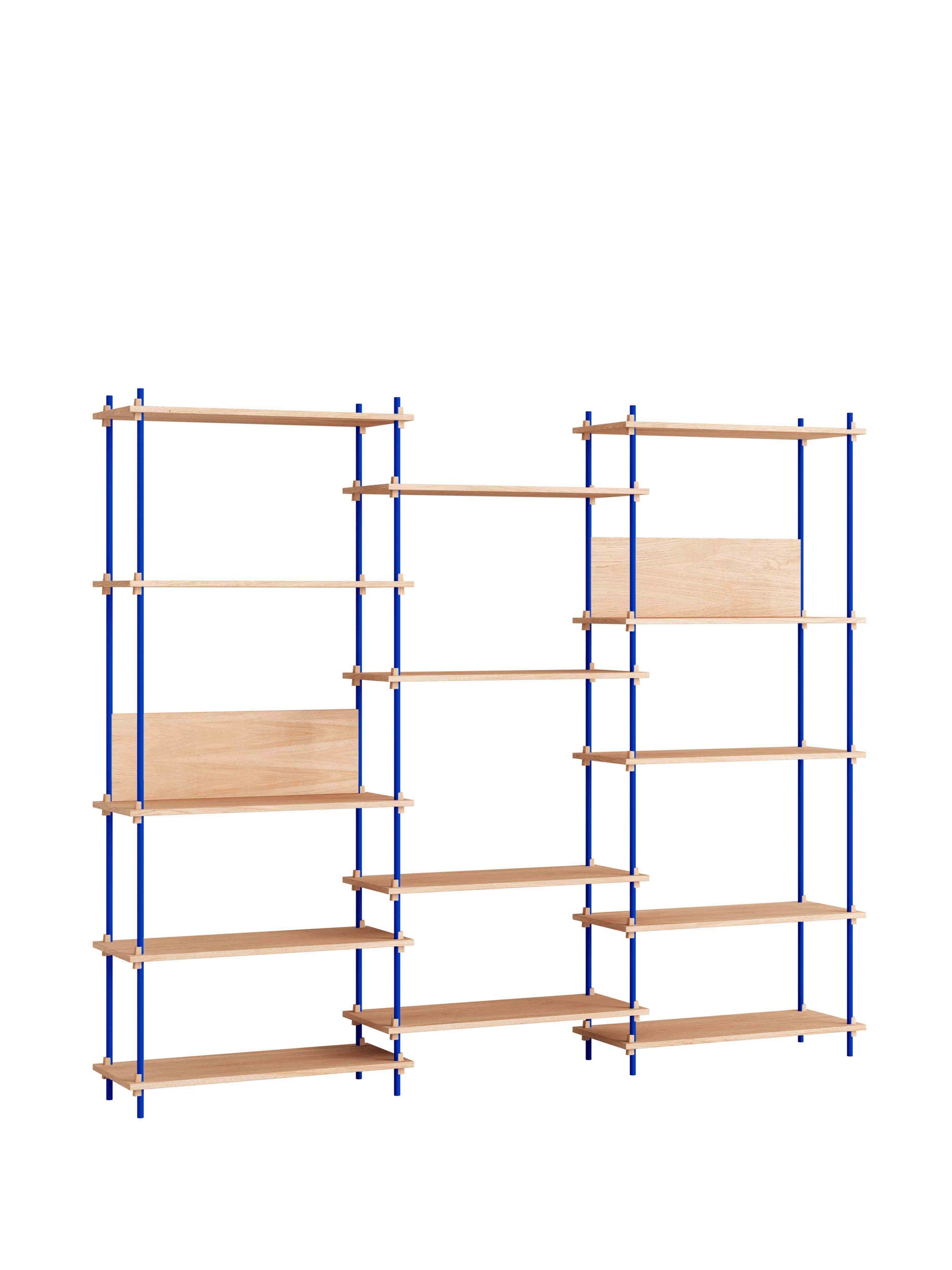 Moebe-Kast systeem - 200 x 240 x 35 cm - S.200.3.A-Diep blauw-Eiken-Kast-Liever Duurzaam