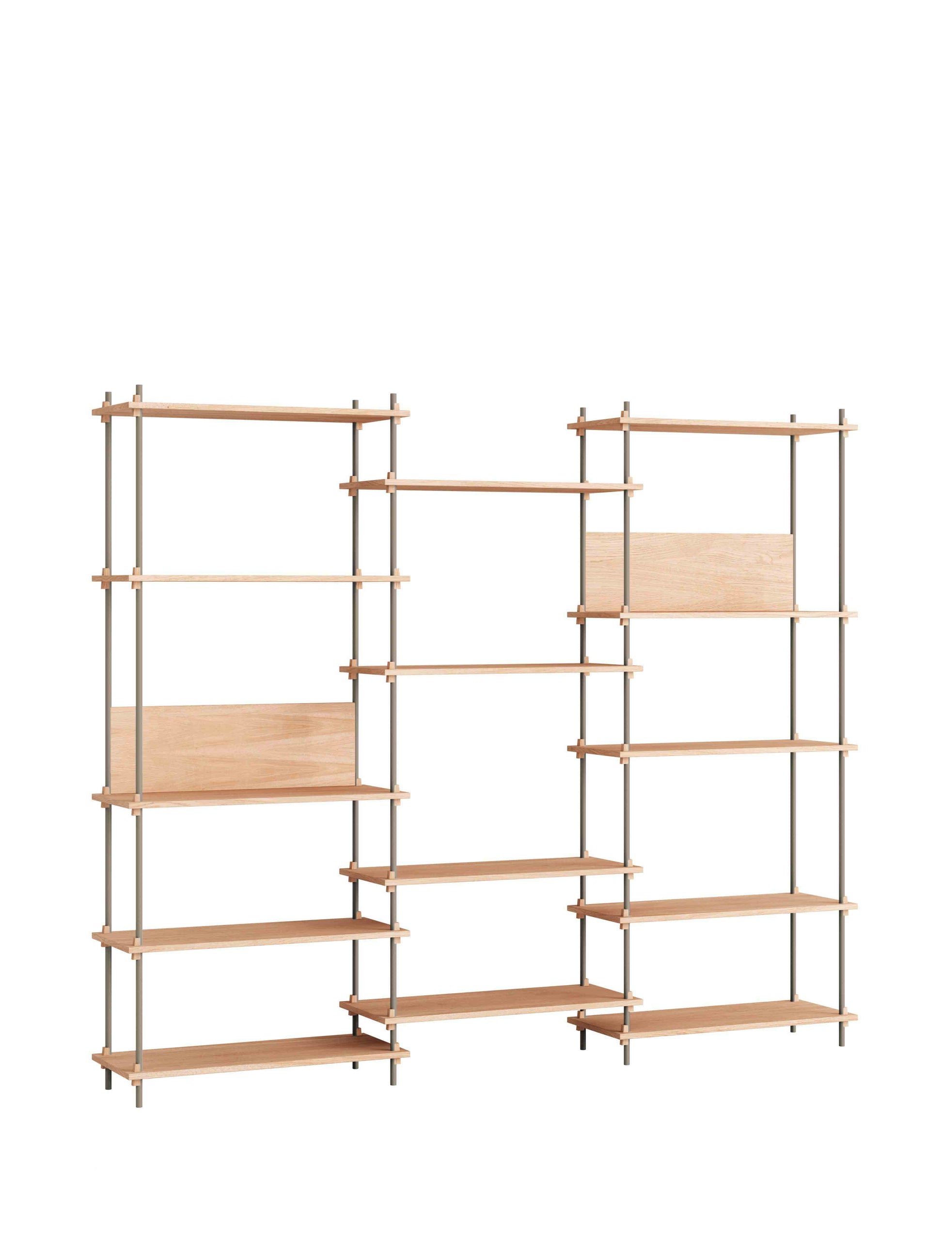 Moebe-Kast systeem - 200 x 240 x 35 cm - S.200.3.A-Warm grijs-Eiken-Kast-Liever Duurzaam