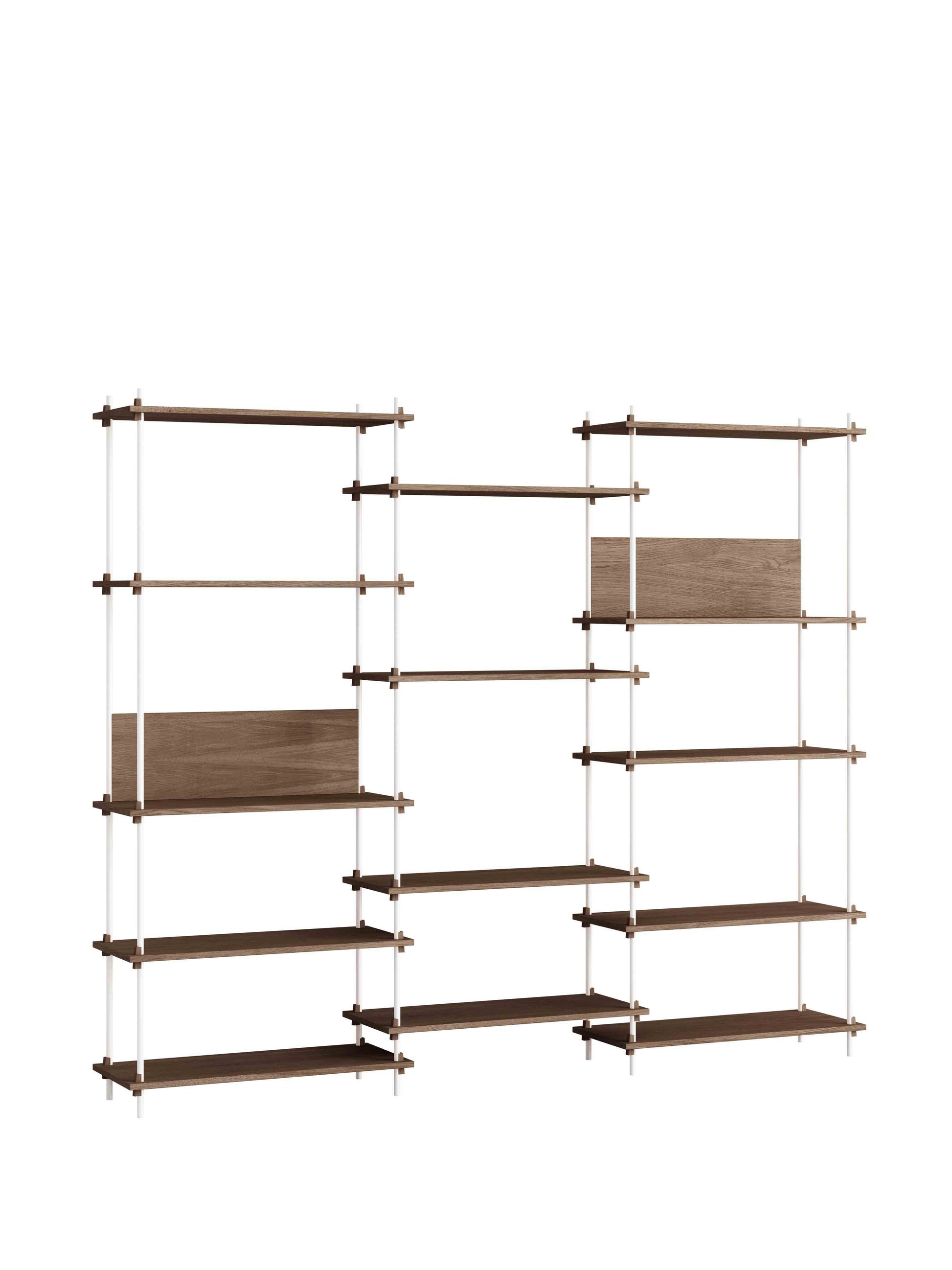 Moebe-Kast systeem - 200 x 240 x 35 cm - S.200.3.A-Wit-Gerookt eiken-Kast-Liever Duurzaam
