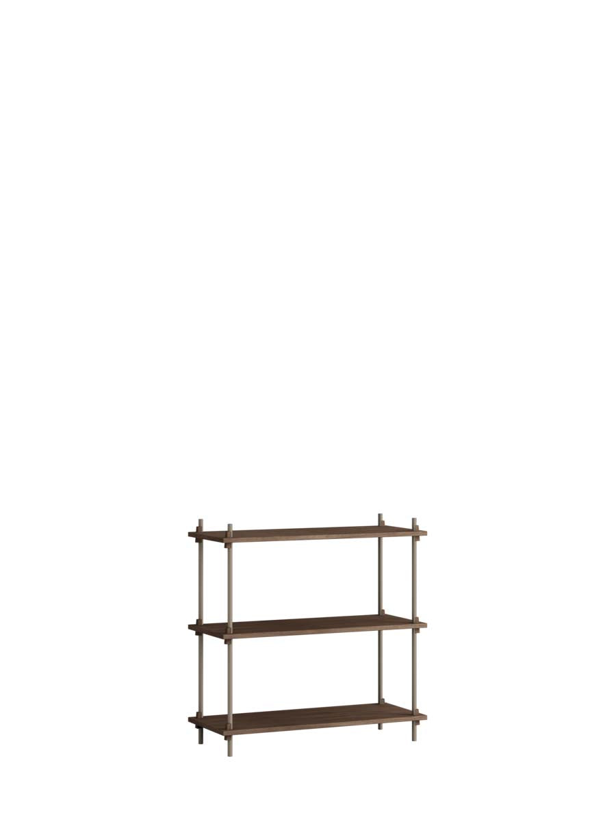 Moebe-Kast systeem - 85 x 85 x 35 cm - S.85.1.A-Warm grijs-Gerookt eiken-Kast-Liever Duurzaam