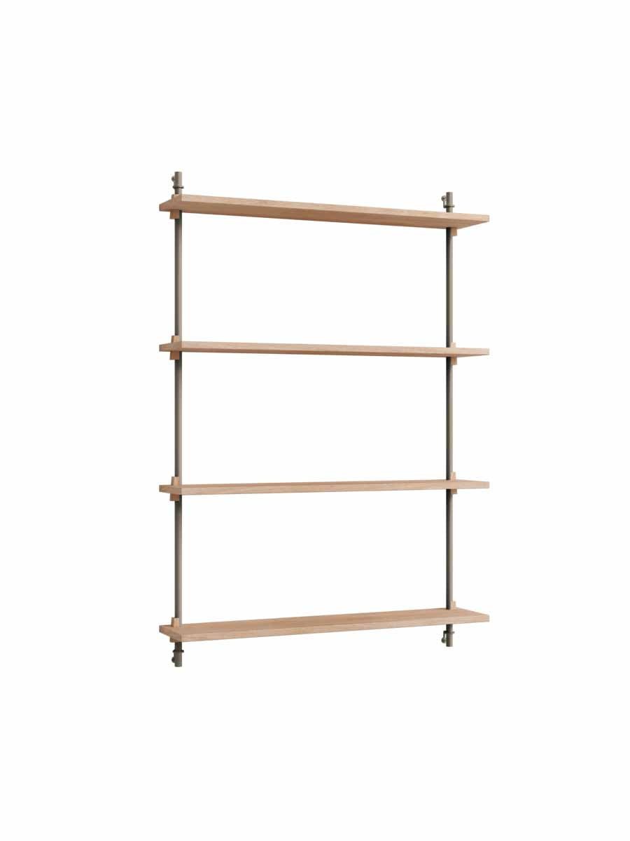 Moebe-Wandrek systeem - 115 x 85 x 17,5 cm - WS.115.1-Warm grijs-Eiken-Wandrek-Liever Duurzaam
