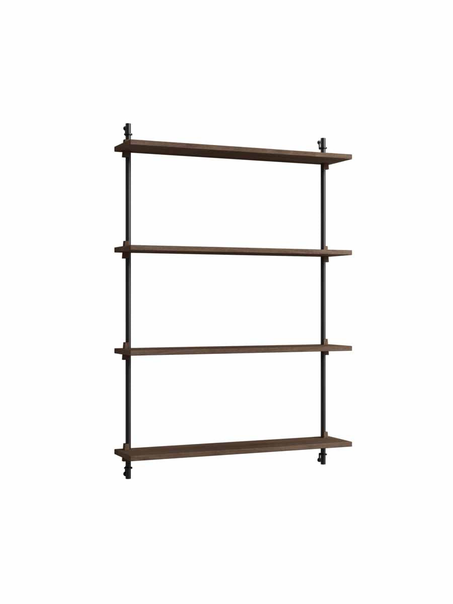 Moebe-Wandrek systeem - 115 x 85 x 17,5 cm - WS.115.1-Zwart-Gerookt eiken-Wandrek-Liever Duurzaam