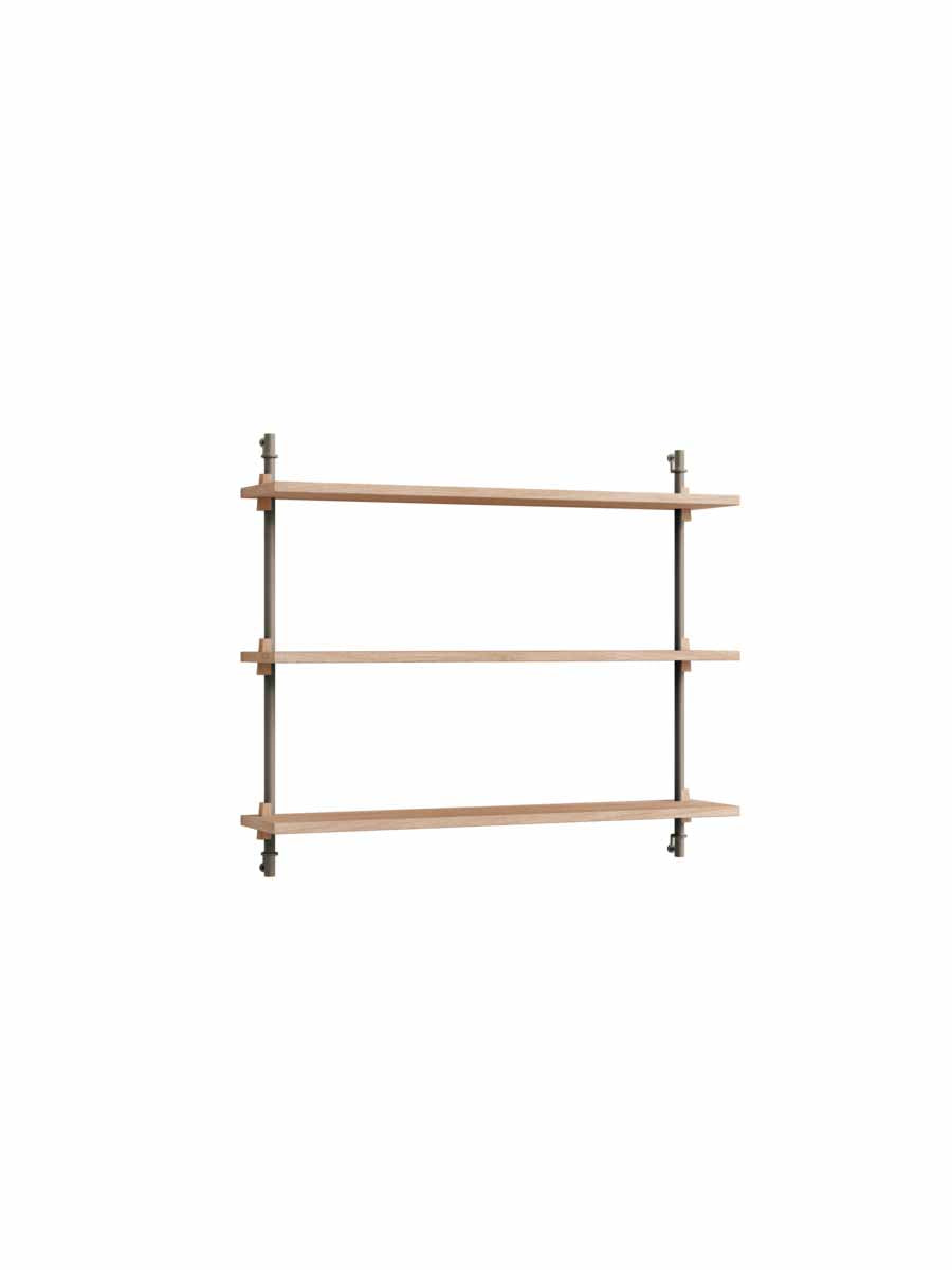 Moebe-Wandrek systeem - 65 x 85 x 17,5 cm - WS.65.1-Warm grijs-Eiken-Wandrek-Liever Duurzaam