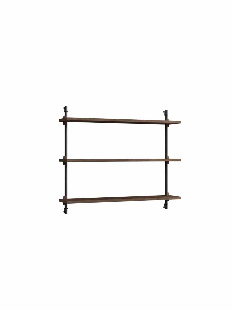 Moebe-Wandrek systeem - 65 x 85 x 17,5 cm - WS.65.1-Zwart-Gerookt eiken-Wandrek-Liever Duurzaam