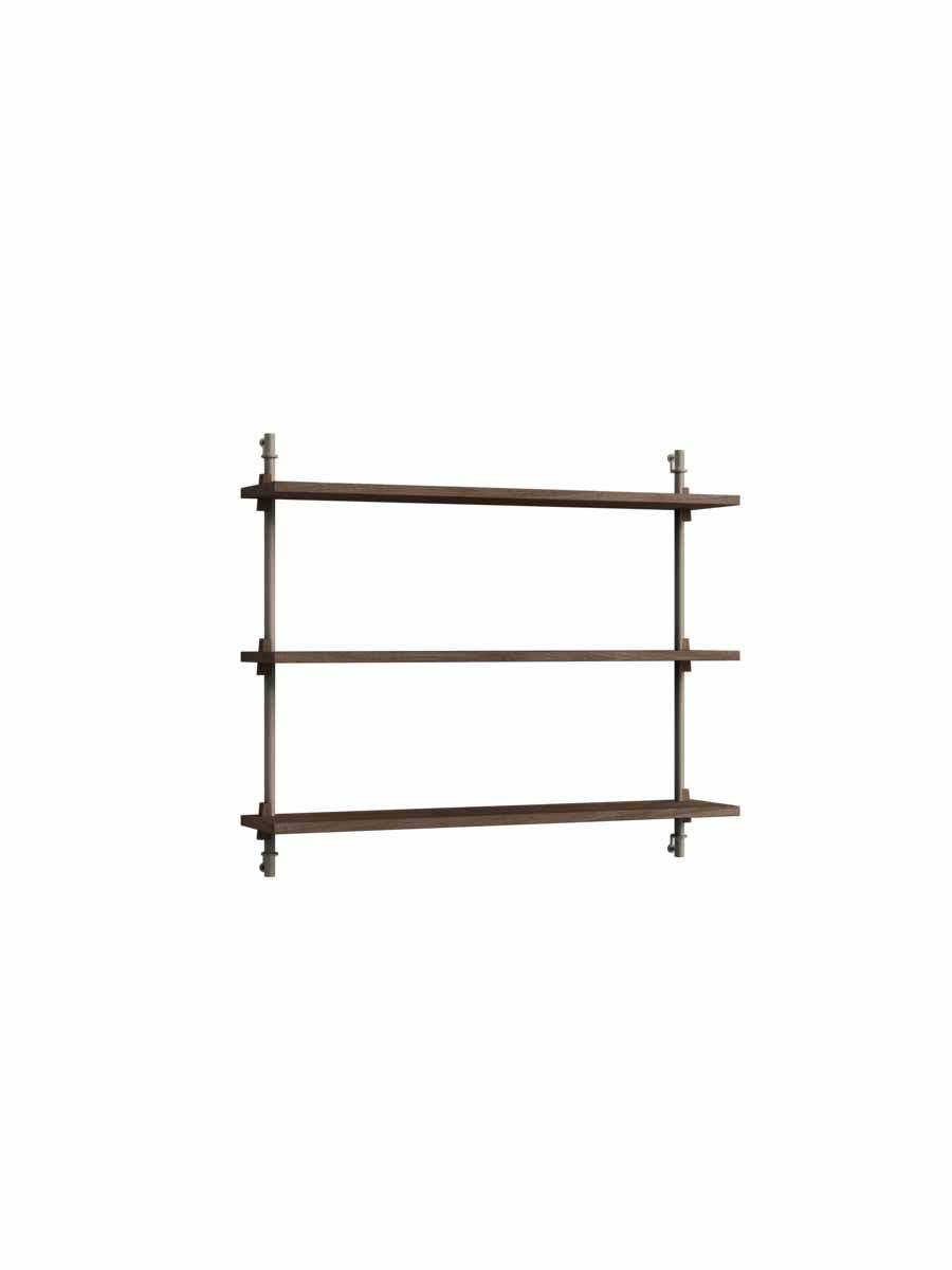 Moebe-Wandrek systeem - 65 x 85 x 17,5 cm - WS.65.1-Warm grijs-Gerookt eiken-Wandrek-Liever Duurzaam
