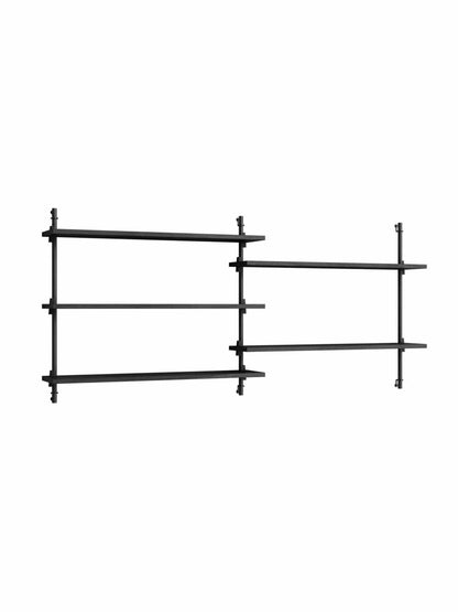 Moebe-Wandrek systeem - 65 x 162 x 17,5 cm - WS.65.2-Zwart-Zwart-Wandrek-Liever Duurzaam