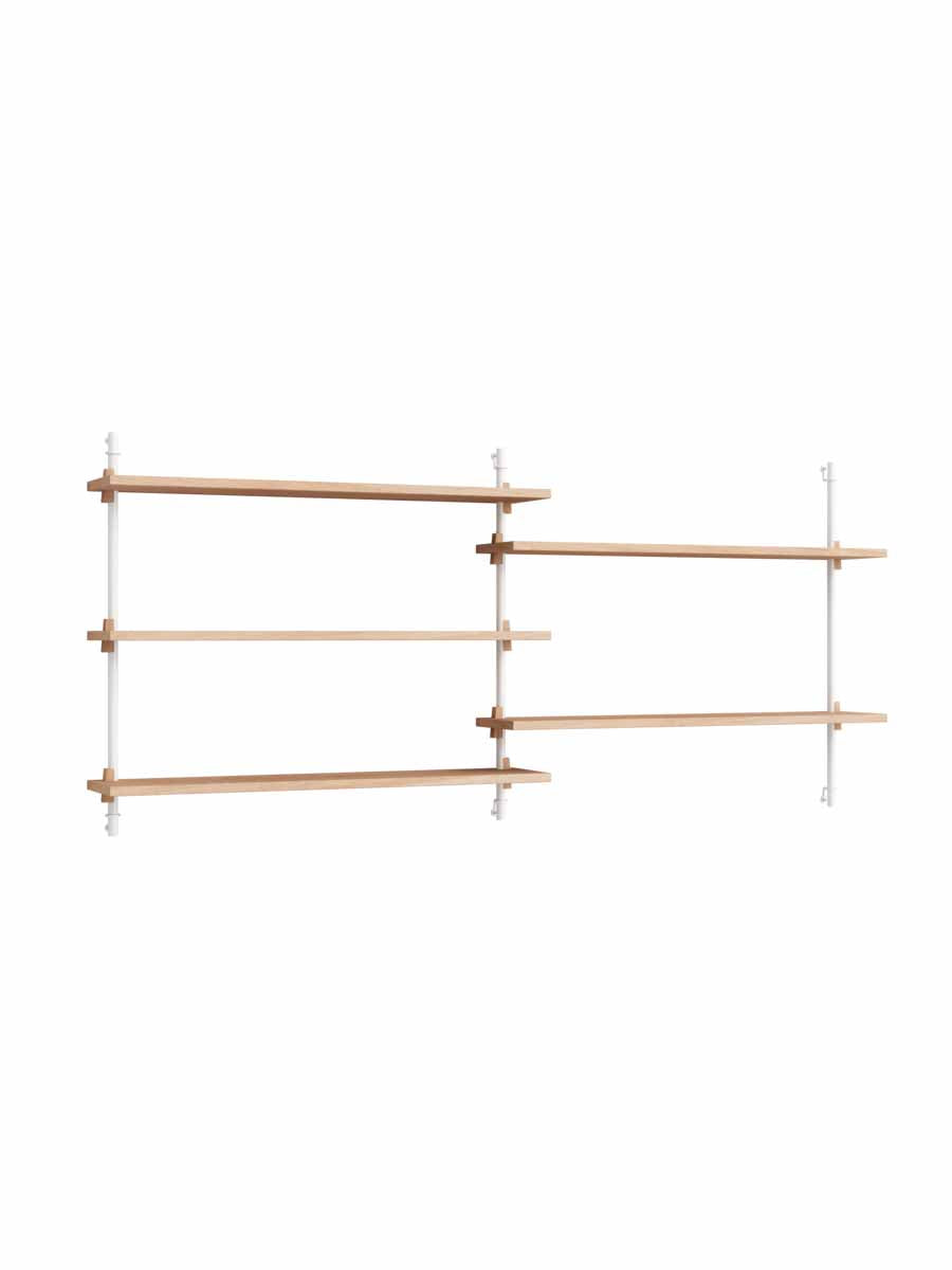 Moebe-Wandrek systeem - 65 x 162 x 17,5 cm - WS.65.2-Wit-Eiken-Wandrek-Liever Duurzaam