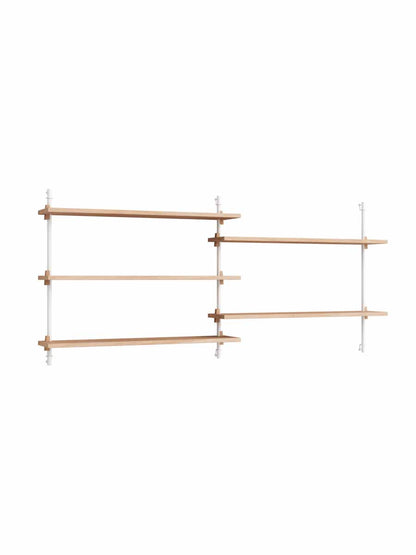 Moebe-Wandrek systeem - 65 x 162 x 17,5 cm - WS.65.2-Wit-Eiken-Wandrek-Liever Duurzaam