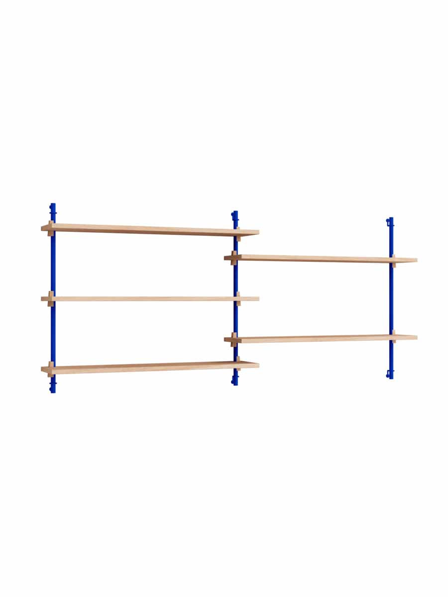 Moebe-Wandrek systeem - 65 x 162 x 17,5 cm - WS.65.2-Diep blauw-Eiken-Wandrek-Liever Duurzaam