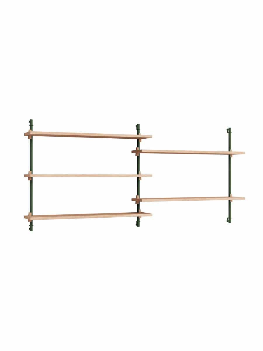 Moebe-Wandrek systeem - 65 x 162 x 17,5 cm - WS.65.2-Dennen groen-Eiken-Wandrek-Liever Duurzaam