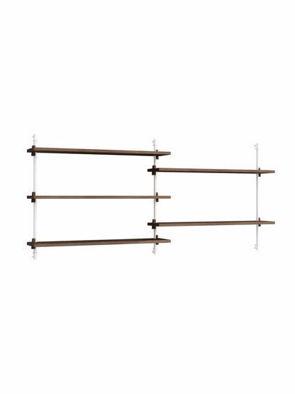 Moebe-Wandrek systeem - 65 x 162 x 17,5 cm - WS.65.2-Wit-Gerookt eiken-Wandrek-Liever Duurzaam