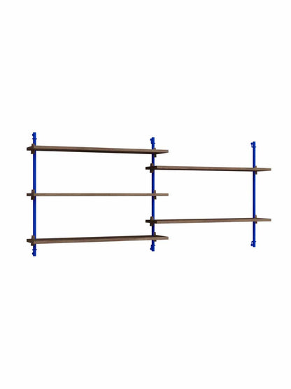 Moebe-Wandrek systeem - 65 x 162 x 17,5 cm - WS.65.2-Diep blauw-Gerookt eiken-Wandrek-Liever Duurzaam