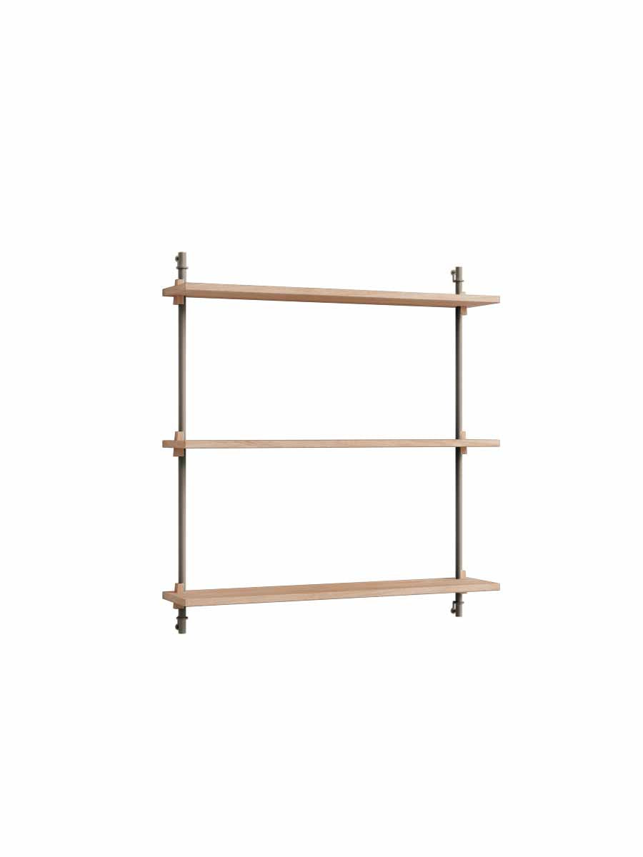 Moebe-Wandrek systeem - 85 x 85 x 17,5 cm - WS.85.1-Warm grijs-Eiken-Wandrek-Liever Duurzaam