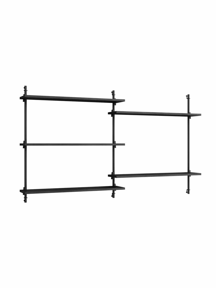 Moebe-Wandrek systeem - 85 x 162 x 17,5 cm - WS.85.2-Zwart-Zwart-Wandrek-Liever Duurzaam